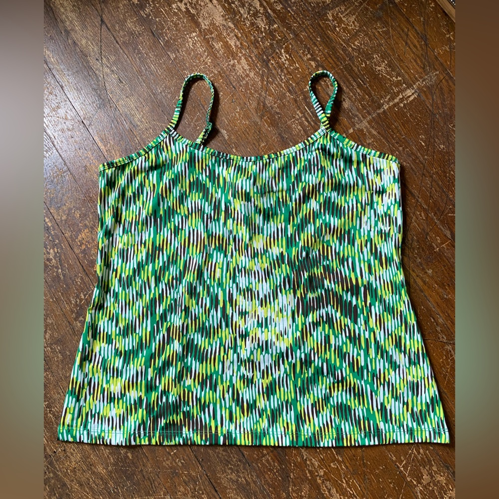 Fashion Bug Green Patterned Top Size XL
